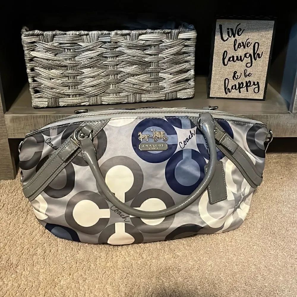 COACH OP ART BLUE WITH BLUE INTERIOR GOOD CONDITION